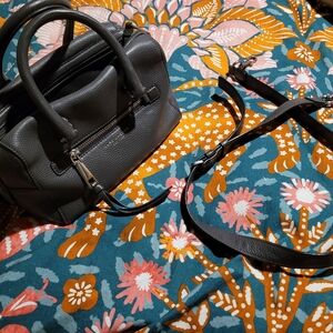 MARC JACOBS Elegant Black Leather Satchel Handbag In Gray